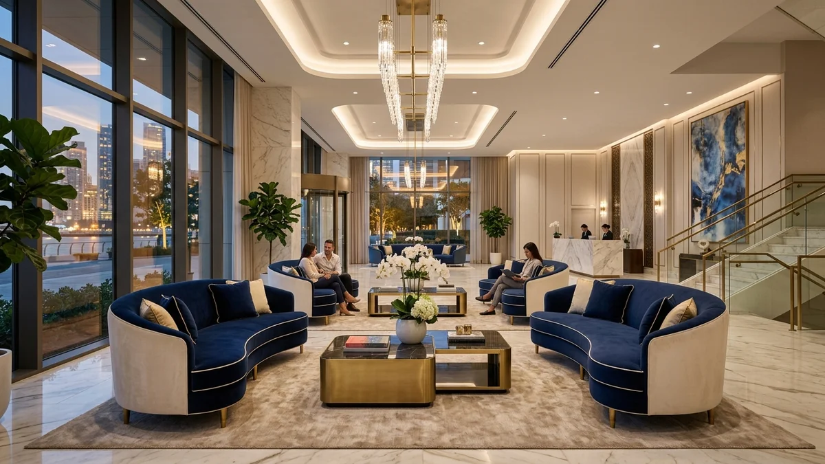 Dịch vụ bọc sofa sảnh chờ lobby và vách ốp đầu giường khách sạn 5 sao cao cấp Bocghesofa.info
