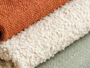 Cận cảnh sợi Nỉ cừu Bouclé xoắn mây 3D