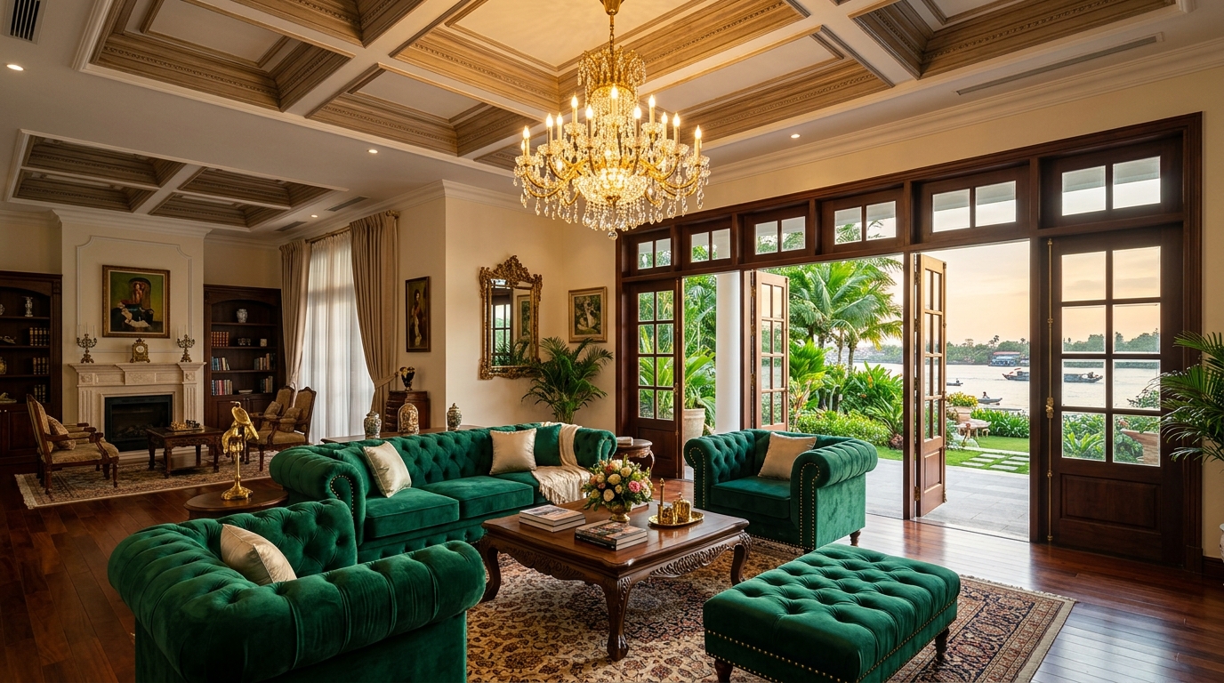 Bộ ghế sofa bọc lại thực tế hoàn thiện tại can-tho