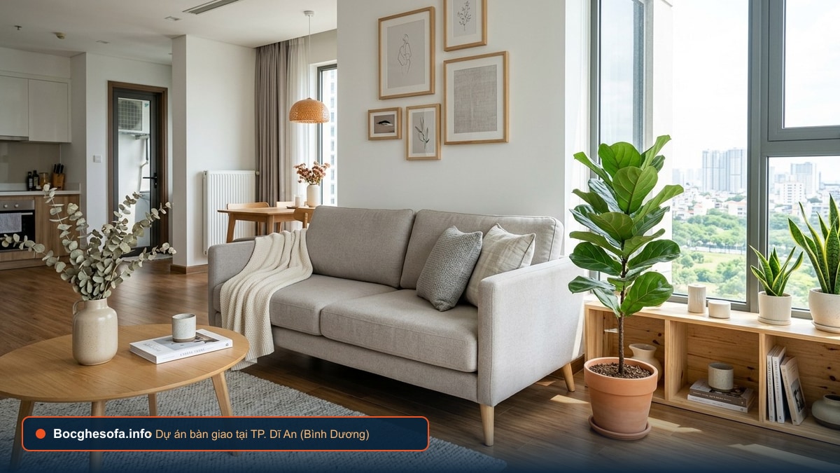 Dịch vụ bọc ghế sofa da bò Ý và vải nỉ cao cấp tại TP. Dĩ An Bình Dương
