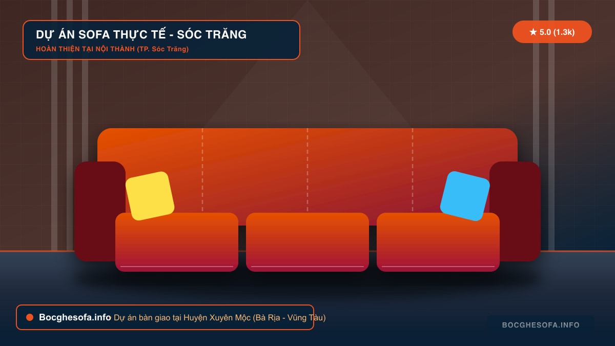 Dịch vụ bọc ghế sofa da bò Ý và vải nỉ cao cấp tại Huyện Xuyên Mộc Bà Rịa - Vũng Tàu