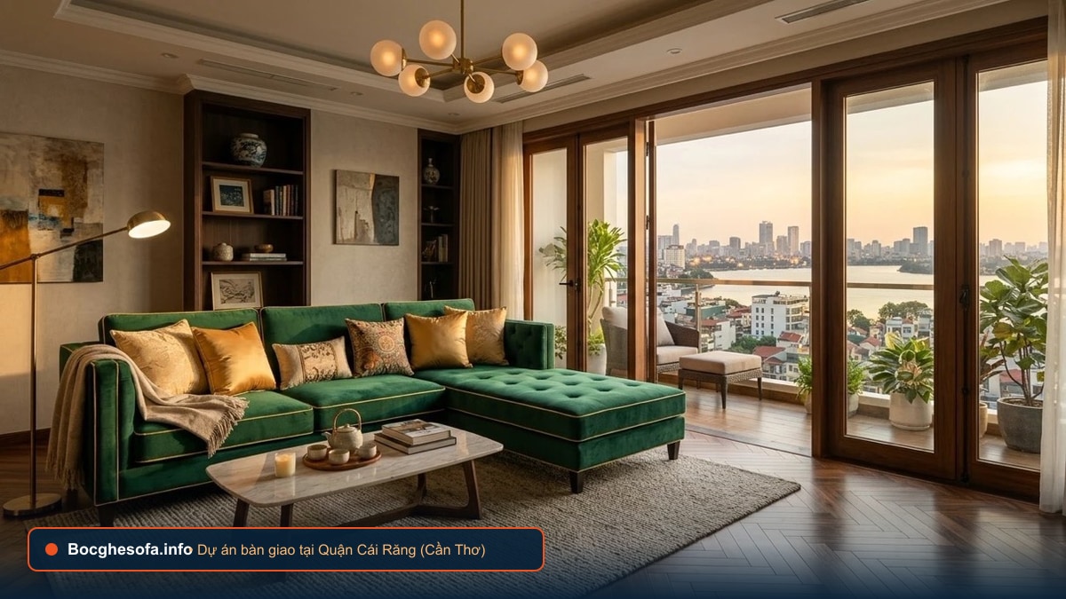 Dịch vụ bọc ghế sofa da bò Ý và vải nỉ cao cấp tại Quận Cái Răng Cần Thơ