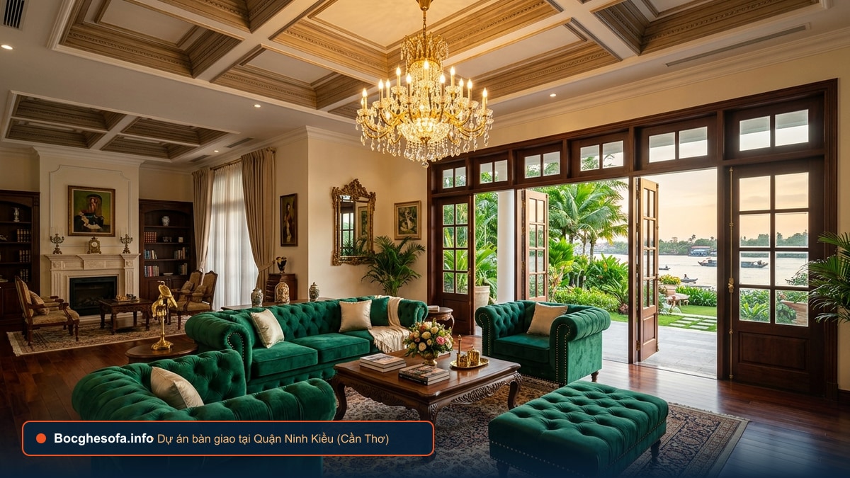 Dịch vụ bọc ghế sofa da bò Ý và vải nỉ cao cấp tại Quận Ninh Kiều Cần Thơ