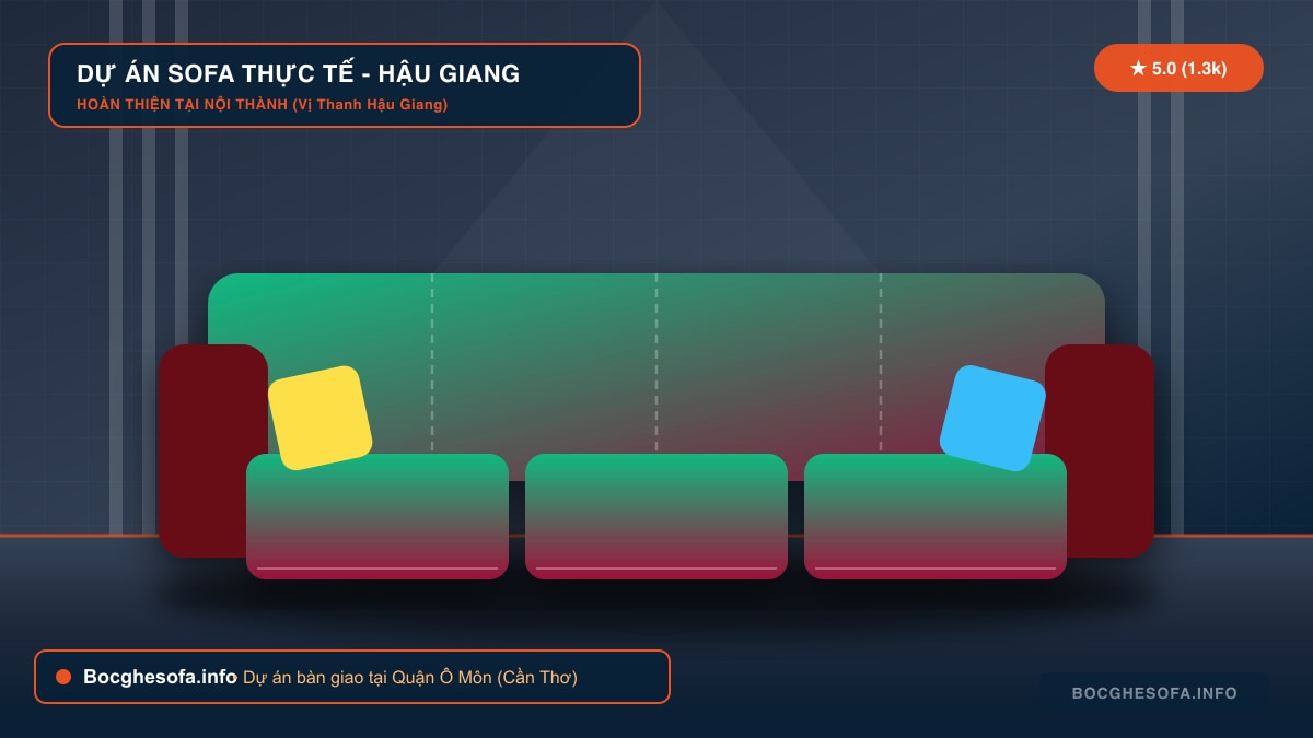 Dịch vụ bọc ghế sofa da bò Ý và vải nỉ cao cấp tại Quận Ô Môn Cần Thơ