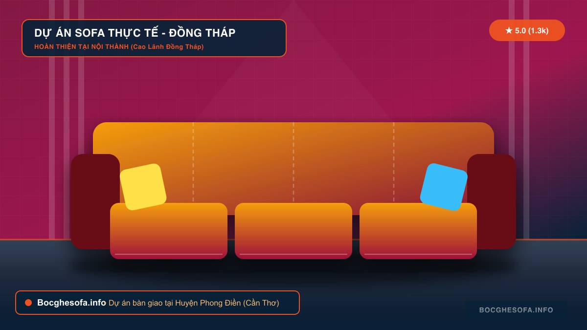 Dịch vụ bọc ghế sofa da bò Ý và vải nỉ cao cấp tại Huyện Phong Điền Cần Thơ