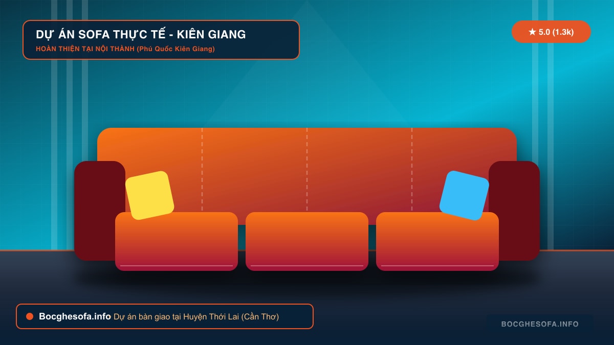 Dịch vụ bọc ghế sofa da bò Ý và vải nỉ cao cấp tại Huyện Thới Lai Cần Thơ