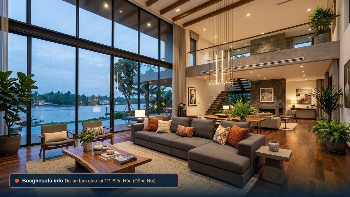 Dịch vụ bọc ghế sofa da bò Ý và vải nỉ cao cấp tại TP. Biên Hòa Đồng Nai