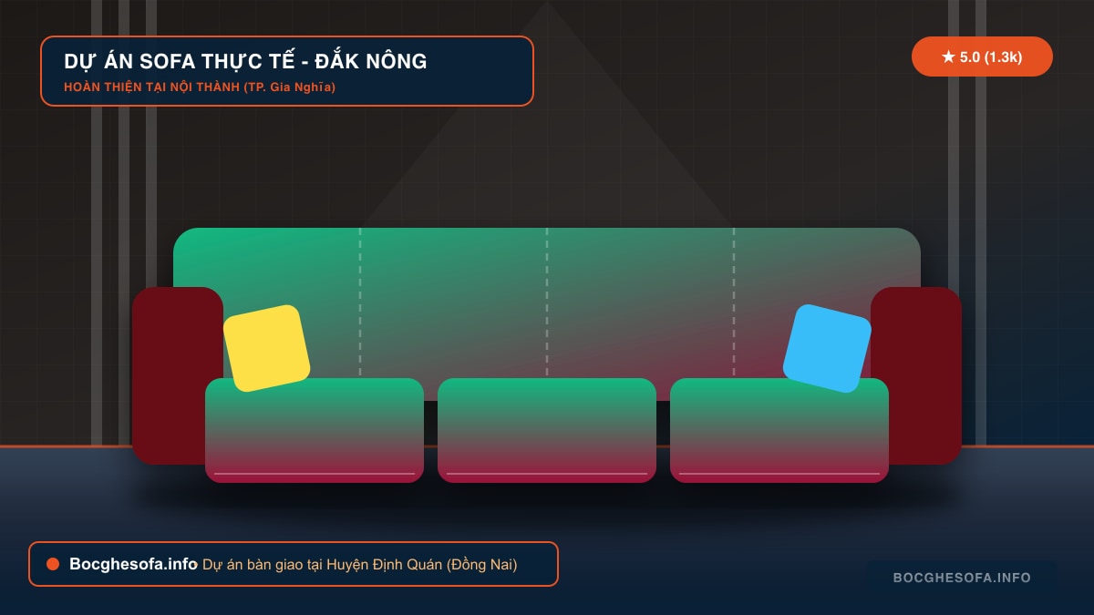 Dịch vụ bọc ghế sofa da bò Ý và vải nỉ cao cấp tại Huyện Định Quán Đồng Nai