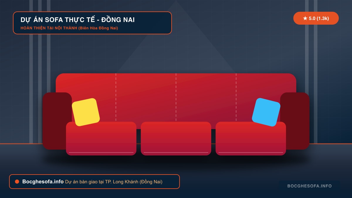 Dịch vụ bọc ghế sofa da bò Ý và vải nỉ cao cấp tại TP. Long Khánh Đồng Nai