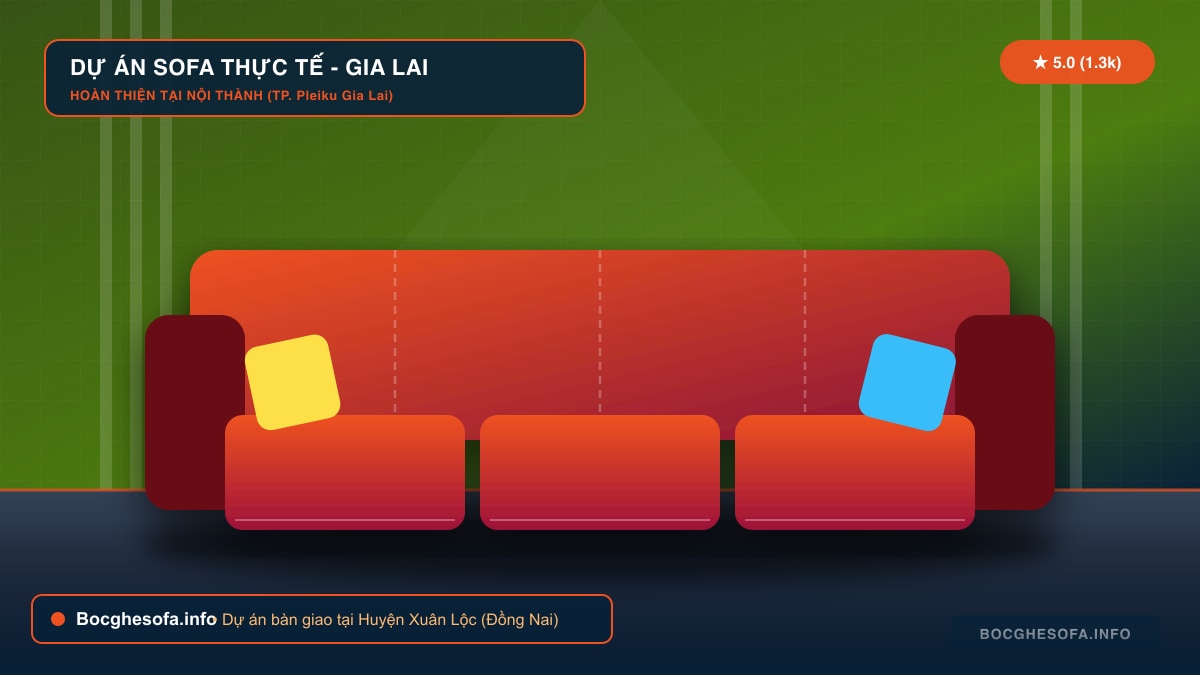 Dịch vụ bọc ghế sofa da bò Ý và vải nỉ cao cấp tại Huyện Xuân Lộc Đồng Nai