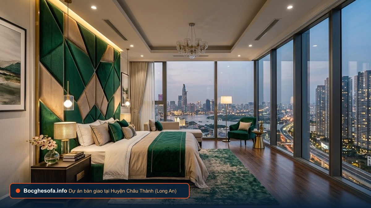 Dịch vụ bọc ghế sofa da bò Ý và vải nỉ cao cấp tại Huyện Châu Thành Long An
