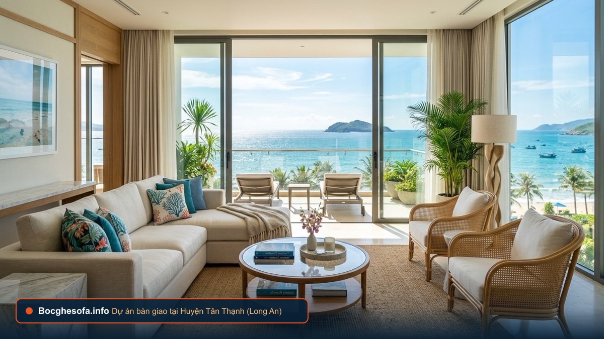 Dịch vụ bọc ghế sofa da bò Ý và vải nỉ cao cấp tại Huyện Tân Thạnh Long An