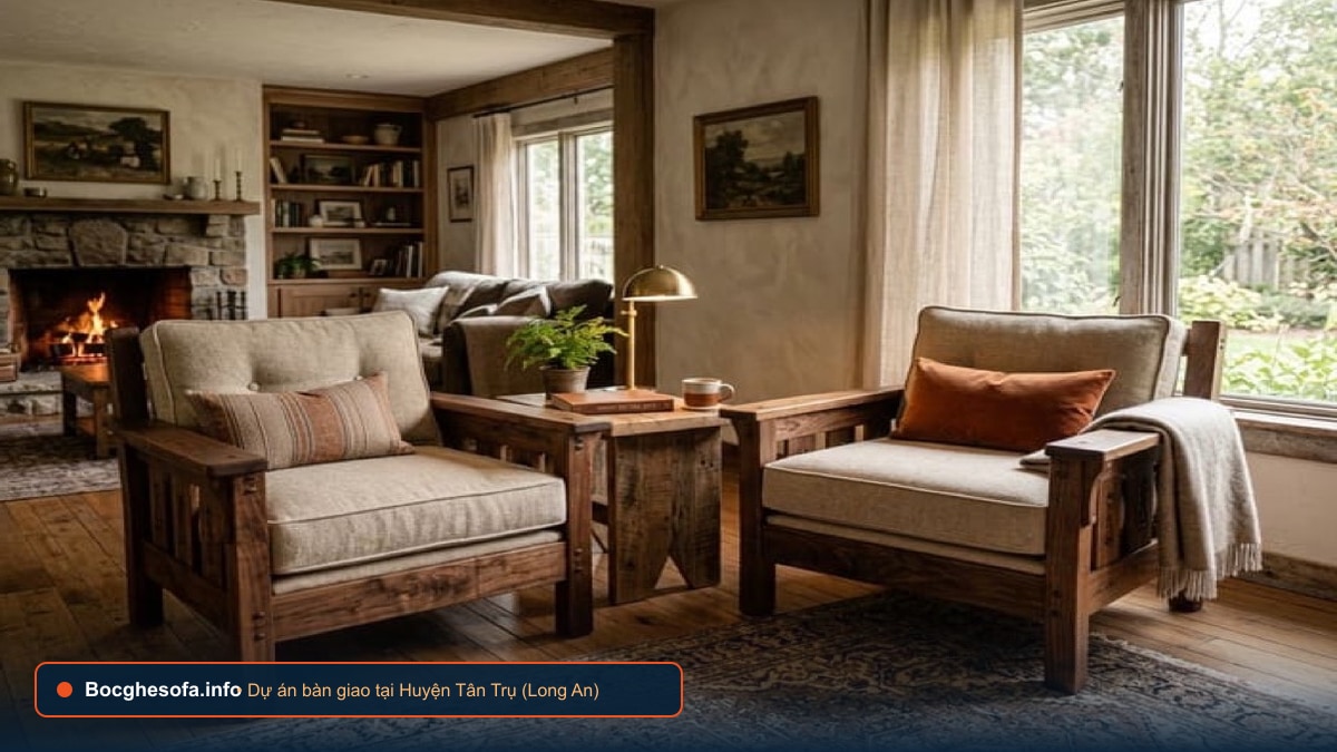 Dịch vụ bọc ghế sofa da bò Ý và vải nỉ cao cấp tại Huyện Tân Trụ Long An