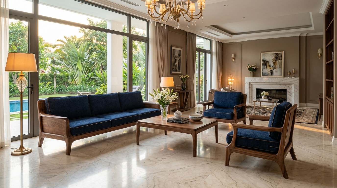 Dịch vụ bọc ghế sofa da bò Ý và vải nỉ cao cấp tại Quận 9 TPHCM