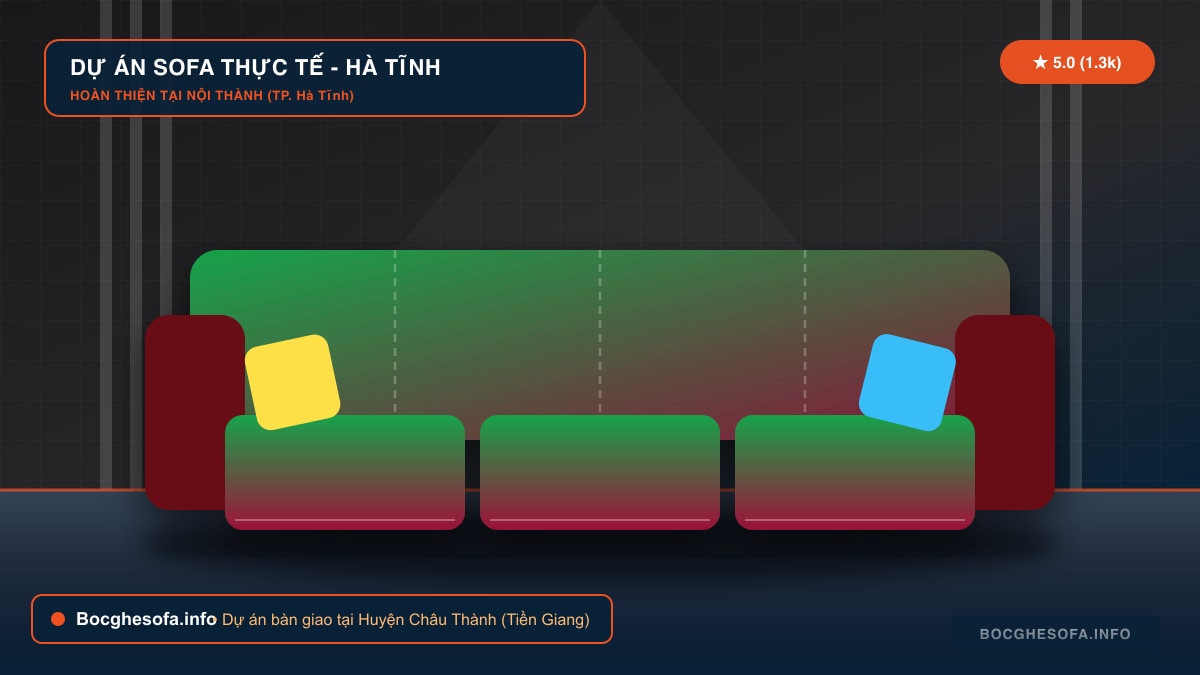 Dịch vụ bọc ghế sofa da bò Ý và vải nỉ cao cấp tại Huyện Châu Thành Tiền Giang