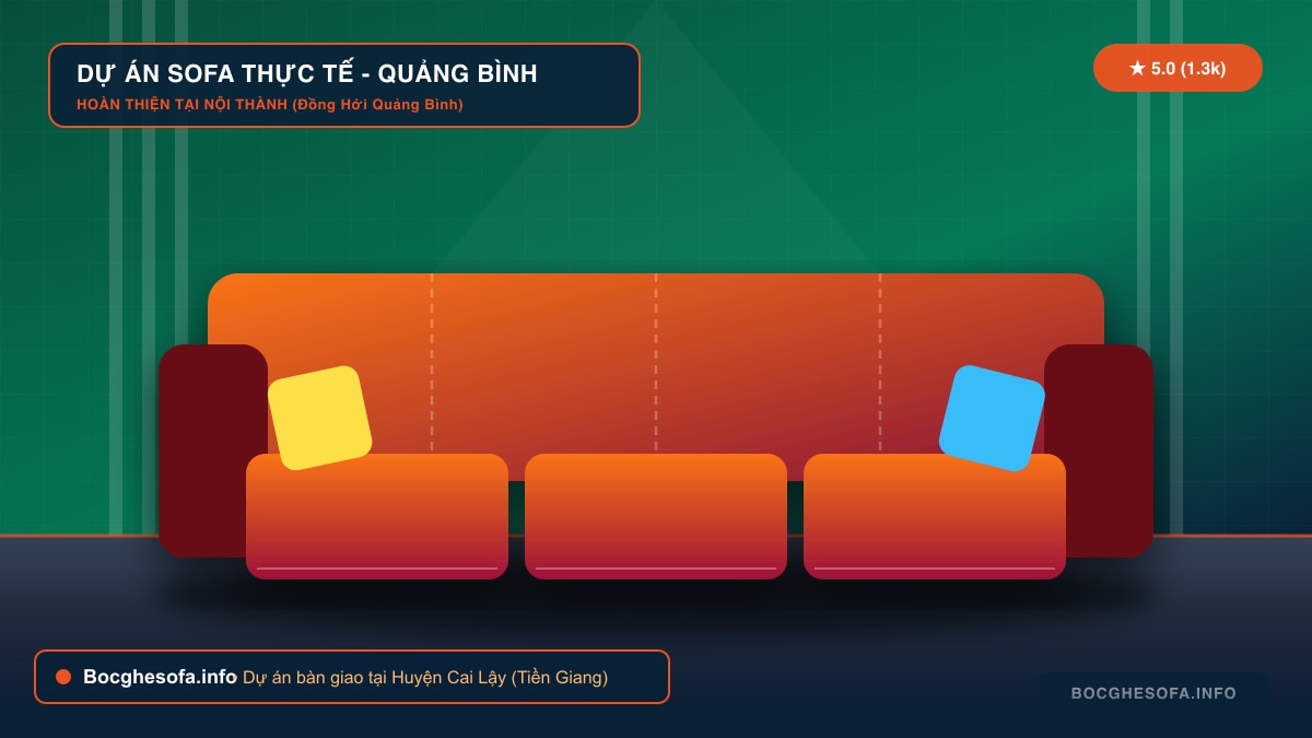 Dịch vụ bọc ghế sofa da bò Ý và vải nỉ cao cấp tại Huyện Cai Lậy Tiền Giang