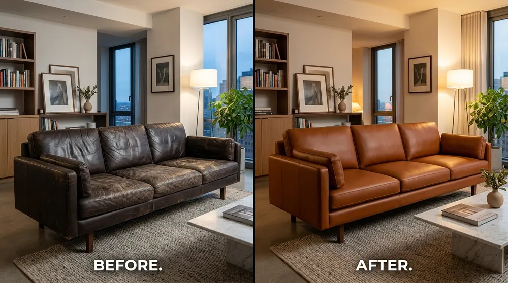 So sánh da bò Ý vs da Microfiber bọc sofa